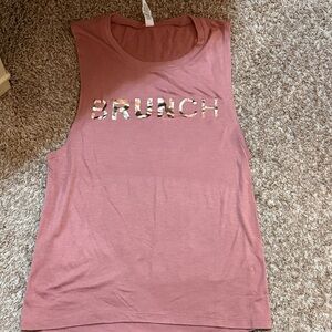 Casual Sleeveless Brunch Tee - Mauve